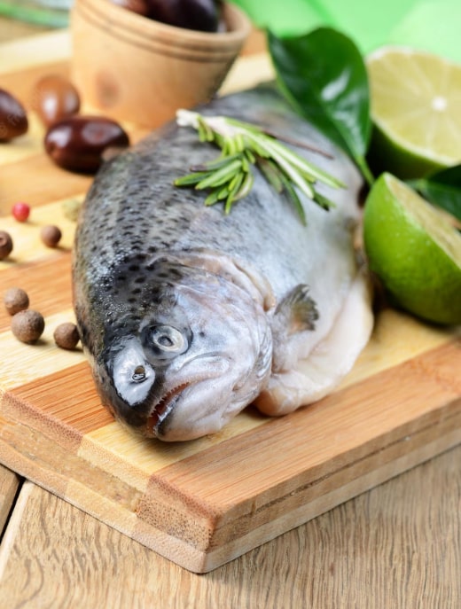 Trout or Salmon Fish Specification in Iran's shrimp market Shrimpy Co.